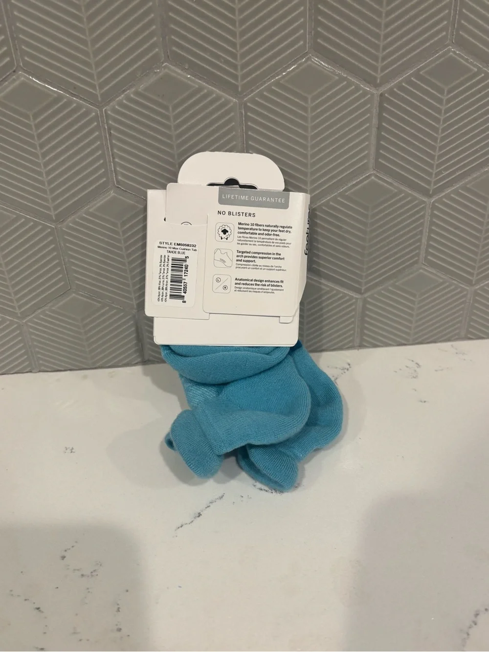 Feetures Performance Low-Cut Running Sock in Teal